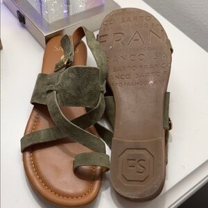 Franco Sarto Khaki Strappy Sandals